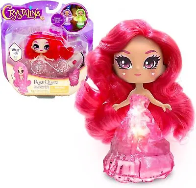 Crystalina Dolls Rose Quartz Collectible Doll + Colour Changing LED Dress & Acc • £15.99