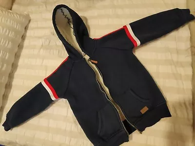 Ollie's Place Navy Boys Size 5 Sherpa Lined Jacket • $9