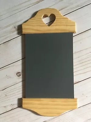 Vintage Small Chalkboard Wood Heart Cutout Cute! 7  X 5.25  • $8.98