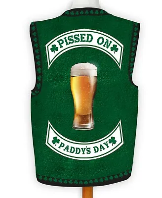 $21.13 • Buy St Patricks Pissed On Paddy's Day Lager Design Fancy Dress Waistcoat