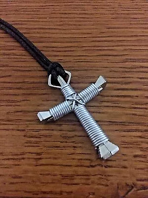 $7.77 • Buy Horseshoe Nail Disciple Cross Necklace Choose Color BUY 3 GET 1 FREE