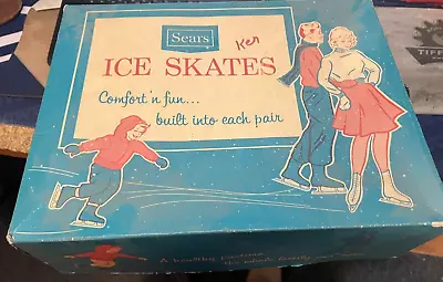 Vintage Sears Men's Black Figure Skates - Original Box Size 12 • $69.99