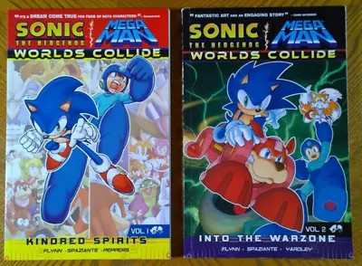 Sonic The Hedgehog / Mega Man  Worlds Collide  Volume #1 & #2 Set 2013/2014 *WOW • £64.34