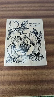 Petaluma Usa Wooden Rubber Stamps Magnolia Botanical Flower Aesthetic Stamps • £11.99