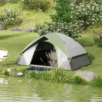 Camping Tent For 4-5 Person With Sewn-in Groundsheet 3000mm Waterproof • £49.99