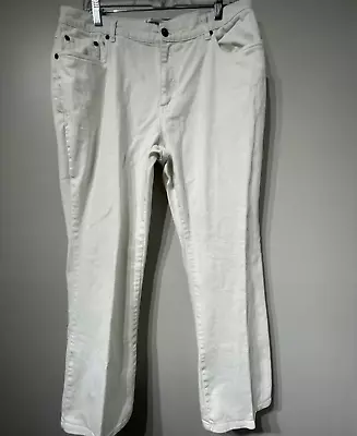 Main Street Blues Brand- White Jeans Size 16W 97% Cotton Inseam 30  • $9.95