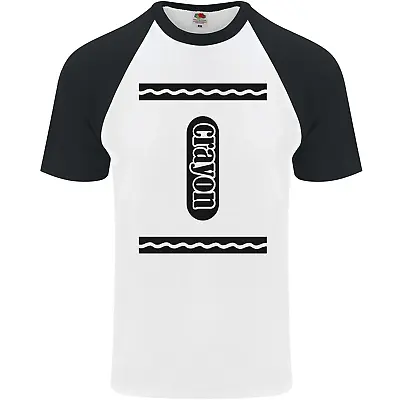 Crayon Fancy Dress Outfit Costume Funny Mens S/S Baseball T-Shirt • £12.99