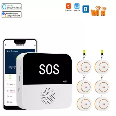 WiFi Wireless Caregiver Pager SOS Call Button System For Seniors Patient Elderly • $42.99