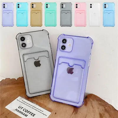 $4.96 • Buy Card Case For IPhone 14 13 12 11 X XR XS 8 7 Plus SE Shockproof Ultra Soft Cover