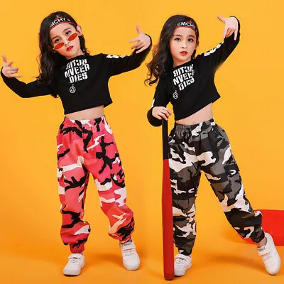 £14.99 • Buy Girls Street Dance Performance Clothing Hip Hop Jazz Dance Competition Costumes 