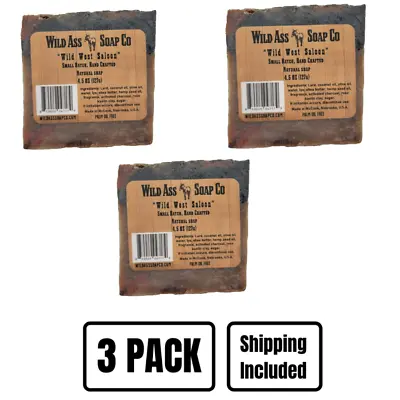 $30.99 • Buy All Natural Bar Soap | Wild West Saloon Scent | 3 Pack | Shipping Included