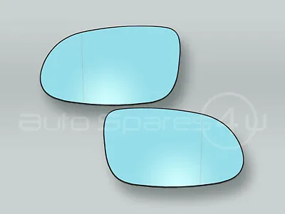 Blue Heated Door Mirror Glass And Backing Plate PAIR Fits 1998-2002 MB CLK W208 • $53.90