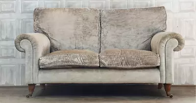 LAURA ASHLEY Kingston 2 Seater Sofa Mink Fabric Chenille #27 *FREE DELIVERY* • £595