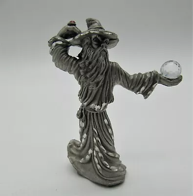 MWFP Master Works Fine Pewter Miniature Wizard W/Crystals Fantasy Figurine 3  • $18