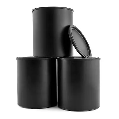 Quart Size Black Plastic Paint Cans 3pk Cans For Paints & Varnishes • $19.99