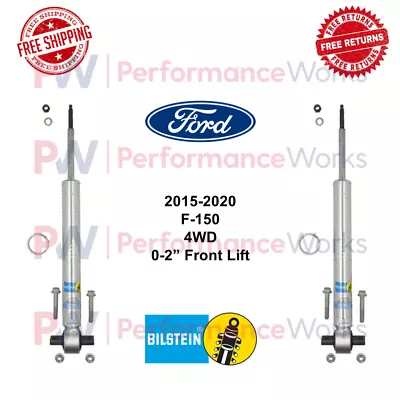 Bilstein B8 5100 Shock Absorber Pair 0-2  Front Lift For 15-20 Ford F-150 4WD • $290.52