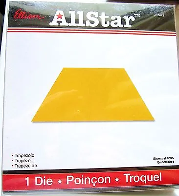 Trapezoid Sizzix Bigz Die By Ellison Allstar A10872 NEW! • $9.99