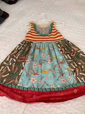 Matilda Jane Girls Sundress Multicolored Fabric Size 4 • $5