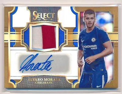 2017 Panini Select Alvaro Morata Copper Jersey Autographs /49 Dual Color Patch🔥 • £30