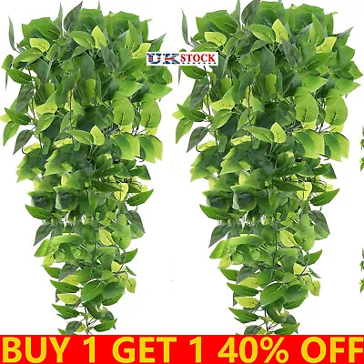 Artificial Ivy Trailing Vine Fake Silk Hanging Plants Leaf Garland Wedding Decor • £4.79