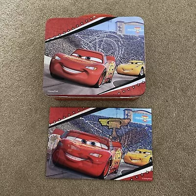 Lightning McQueen Metal Tin And Lenticular Puzzle • £3