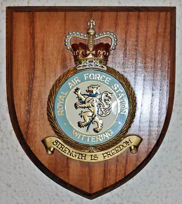 Royal Air Force Station Wittering Mess Wall Plaque Shield RAF • £50