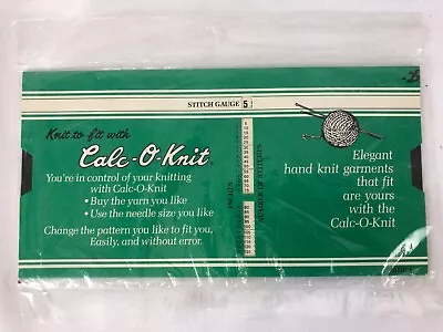 Calc-o-Knit Knitting Stitch Gauge Vintage NOS New In Packaging • $14