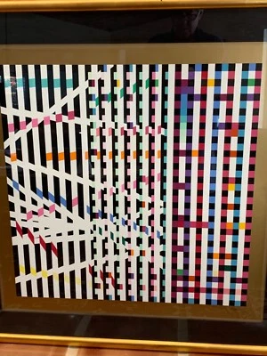 $1050 • Buy Yaacov Agam Multi Mag Rhythm Limited Edition Serigraph Print 148/180 Pen Signed