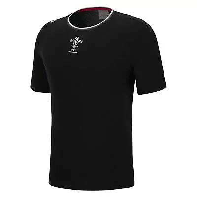 Wales WRU Rugby Travel Shirt Welsh Macron Leisure Tee Top / 10% Off RRP £37 • £29.99