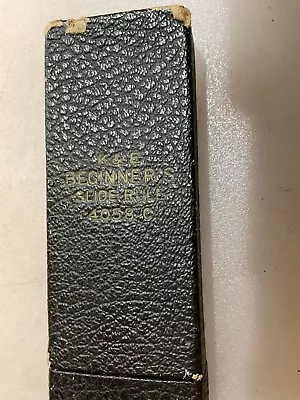 Vintage Keuffel & Esser Co No 4058 C Beginners Slide Rule With Case • $13.89