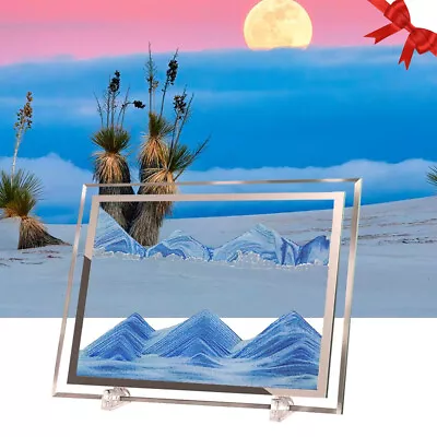 3D Hourglass Moving Sand Art Picture Glass Deep Sea Sandscape Quicksand Painting • £5.90
