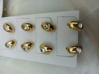 1 Packs X Gold Colour Stud Earring Kids Babies Infant Ladies Women For Piercing • £2.99