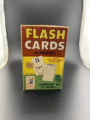 Vtg 1963 Milton Bradley Flash Cards Alphabet Grades K-2 Complete • $16