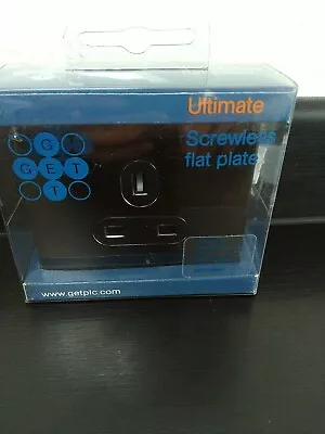 Ultimate Screwless Flat Plate Black  Nickle 13amp • £5.99