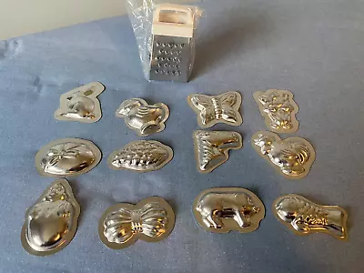 12 New Vintage Mini Candy Molds Animals Fruits Holiday W/ Bonus Mini Grater • $6.99