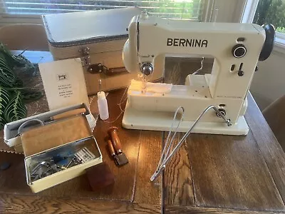 Vintage Bernina Model 125 Sewing Machine In Case W/ Manual And Accessories. • $199