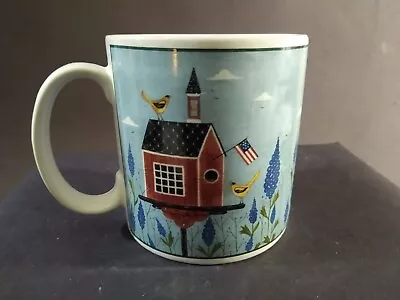 Warren Kimble Birdhouse Mug Red Schoolhouse By Sakura • $18.49