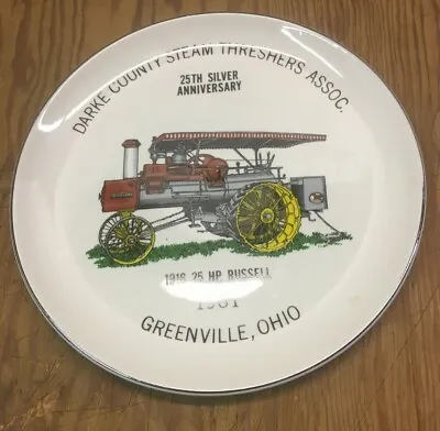 Russell 1916 Steam Tractor Plate 1981 Greenville Ohio Darke County Threshers • $12