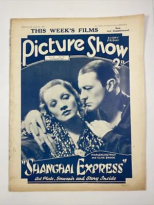 PICTURE SHOW Movie Magazine October 8 1932 Marlene Dietrich Clive Brook Pinup • $23.96