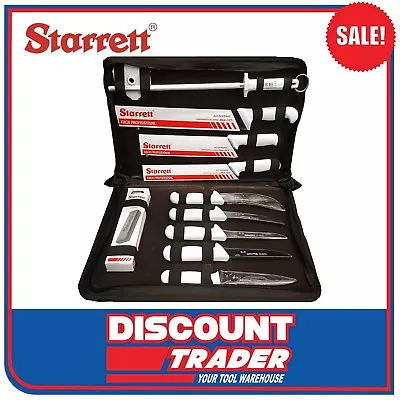 Starrett Professional Butchers Knife Set In Case 11 Piece BKK-11W • $139