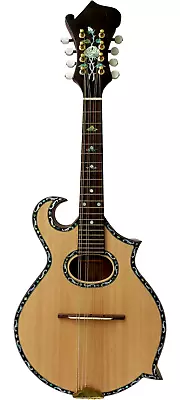$950 • Buy Real Rose Inlays Pearl Solid Wood Asia Koa Mandolin F4 Handmade MD 1350