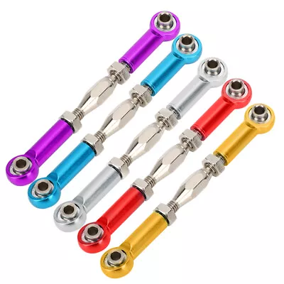 £9.68 • Buy 6Pcs Aluminum Alloy Adjustable Push Rods Turnbuckle Rod Linkage Accs For RC Car