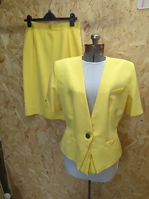 80s Vintage Jacques Vert 2 Piece Skirt Jacket Uk12 1980s • £30