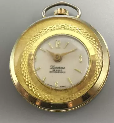 Vintage Lucerne De Luxe Pendant Watch Women Gold Tone No Chain Manual Wind • $22.74