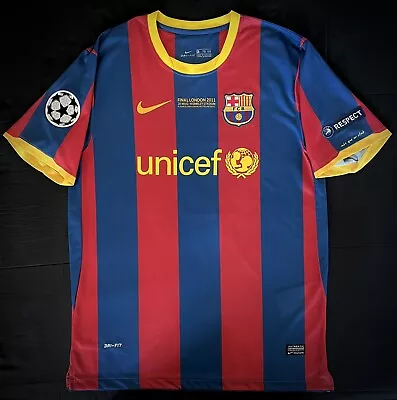 Messi Barcelona 2010 2011 Final Jersey - X Large (Players Version) • $59