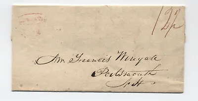 1829 Augusta ME Horn Of Plenty Fancy Stampless Folded Letter [6432.62] • $19.99