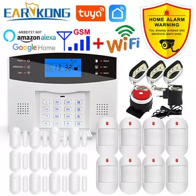 Tuya WiFi GSM Burglar Host 433MHz Wireless Door Window PIR Sensor Lot • $52.51