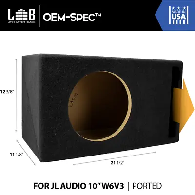 0.75 Ft³ @ 39Hz Ported Enclosure Box For JL Audio 10  W6v3 (10W6v3) Subwoofer • $169.99