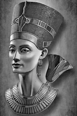 Egyptian Queen Abstract - Large Wall Art Canvas Picture Framed 30x18 Inch  • £29