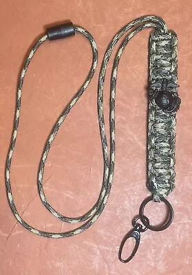 United States Marine Corps Subdued EGA Woodland Camo  Paracord ID Lanyard USMC • $16.50